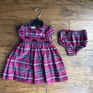First Impressions Baby Girl Tartan Smocked Dress, 12 Months